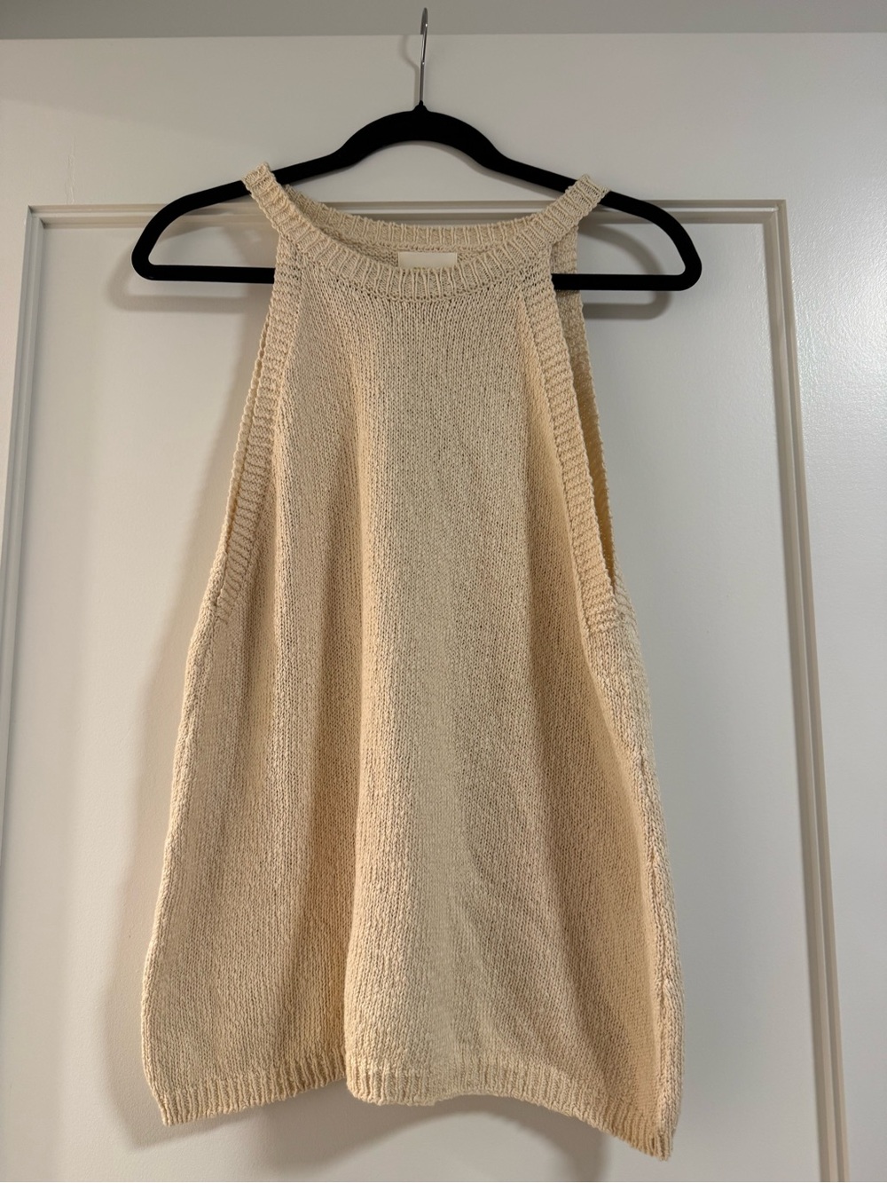 NEW Maeve Cream Knit Halter Tank 100% Cotton